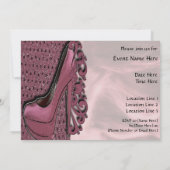 Invitations de chaussures roses (Dos)