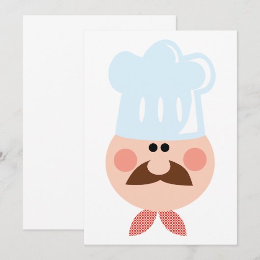 Invitations de chef amusantes (Devant / Derrière)