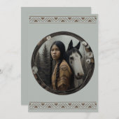 Invitations de chevaux amérindiens (Devant / Derrière)