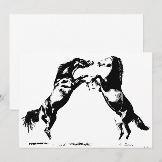 Invitations de chevaux - Chevaux Invitations (Devant / Derrière)