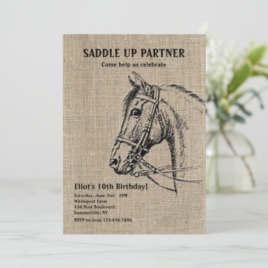 Invitations de chevaux rustiques (Debout devant)