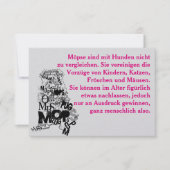 Invitations de chiens carlins (Devant)