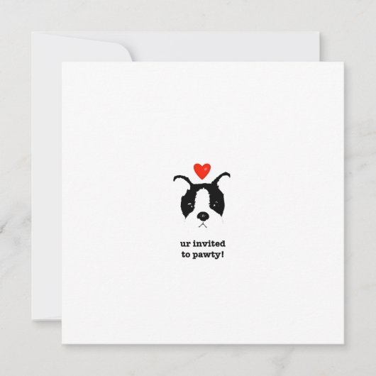 Invitations de chiots (Devant)