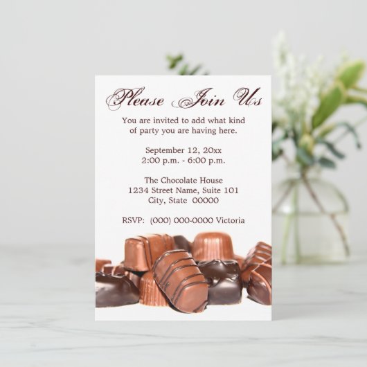 Invitations de chocolats (Debout devant)