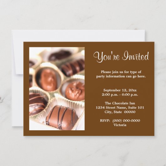Invitations de chocolats (Devant)