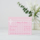 Invitations de Christening PInk (Debout devant)