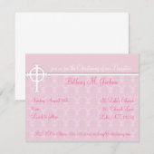 Invitations de Christening PInk (Devant / Derrière)