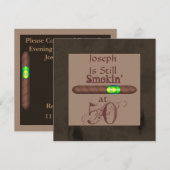 Invitations de cigares d'anniversaire personnalisé (Devant / Derrière)