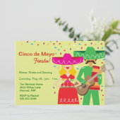 Invitations de Cinco de Mayo Mariachi (Debout devant)