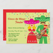 Invitations de Cinco de Mayo Mariachi (Devant / Derrière)