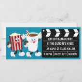 Invitations de cinéma nocturne (Turquoise) (Devant)