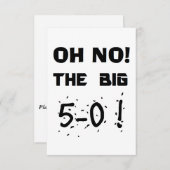 invitations de "cinquantième anniversaire" (Devant / Derrière)