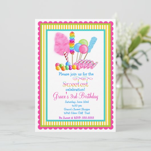 Invitations de cirque de sucrerie (Debout devant)