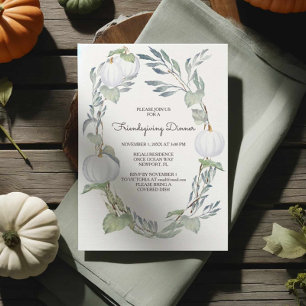 Invitations de Citrouilles blancs