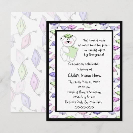 Invitations de classe de diplôme (Devant / Derrière)