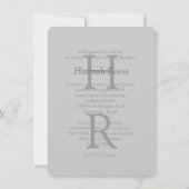 Invitations de classique de bat mitzvah de barre (Dos)