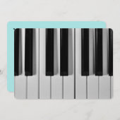 Invitations de clavier de piano personnalisables (Devant / Derrière)
