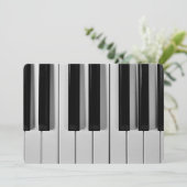 Invitations de clavier de piano personnalisables (Debout devant)