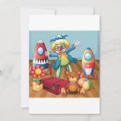 Invitations De Clown Et De Jouets (Devant)