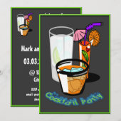 Invitations de cocktail de Coctails (Devant / Derrière)
