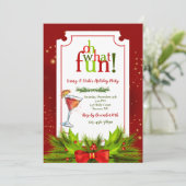 Invitations de Cocktail de Noël (Debout devant)