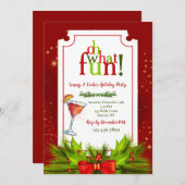 Invitations de Cocktail de Noël (Devant / Derrière)