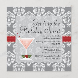 Invitations de cocktail de vacances de Noël