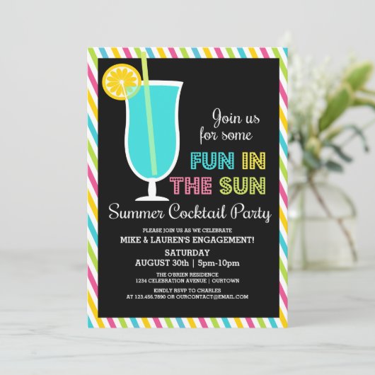 Invitations de Cocktail d'été (Debout devant)