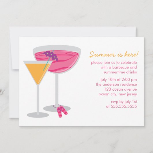 Invitations de Cocktail d'été (Devant)