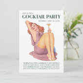 Invitations de Cocktail Party| Petite fille Vintag (Debout devant)