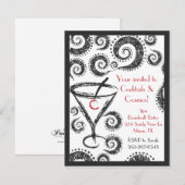 Invitations de cocktails et de cosmos (Devant / Derrière)