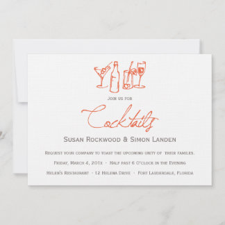 Invitations de cocktails mariages | Orange