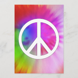 Invitations de colorant de cravate de paix