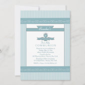 Invitations de communion bleue (Devant)