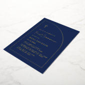 Invitations de communion Marine Blue & Real Gold (Rotation)