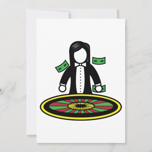 Invitations de concessionnaires de roulette (Devant)