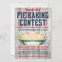 Invitations de concours de cuisson de tarte