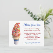 Invitations de cônes de crème glacée (Debout devant)