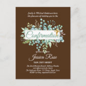 Invitations de confirmation Eucalyptus Greenery Bu (Devant)