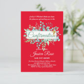 Invitations de confirmation Eucalyptus Greenery Bu (Debout devant)