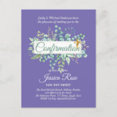 Invitations de confirmation Eucalyptus Greenery Bu (Devant)