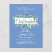 Invitations de confirmation Eucalyptus Greenery Bu (Devant)