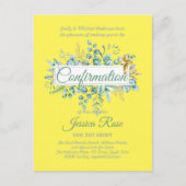 Invitations de confirmation Eucalyptus Greenery Bu (Devant)