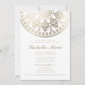 Invitations de confirmation | Mandala Gold Foil (Devant)