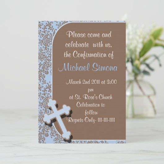 Invitations de confirmation pour des garçons (Debout devant)