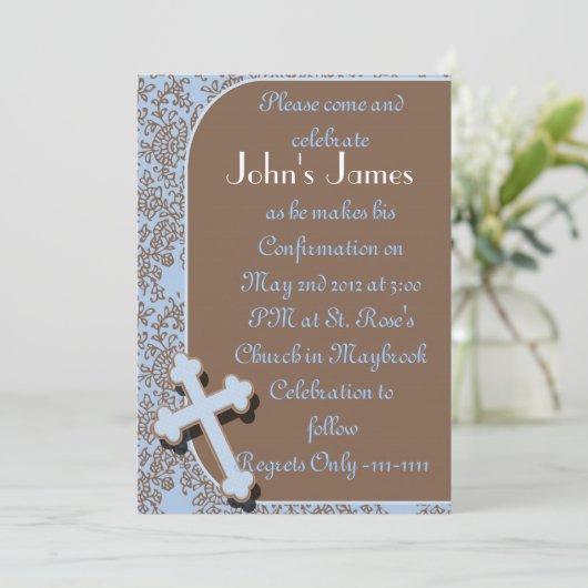 Invitations De Confirmation Pour Les GARÇONS (Debout devant)