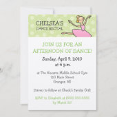 Invitations de considérant de danse (Devant)