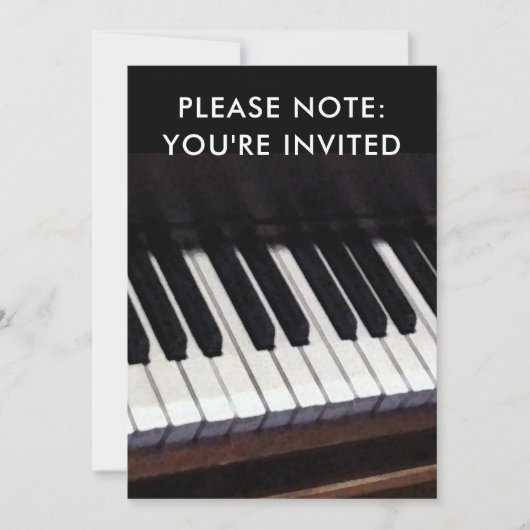 Invitations de considérant de piano (Devant)