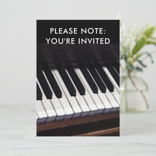 Invitations de considérant de piano (Debout devant)