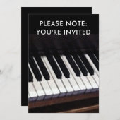 Invitations de considérant de piano (Devant / Derrière)